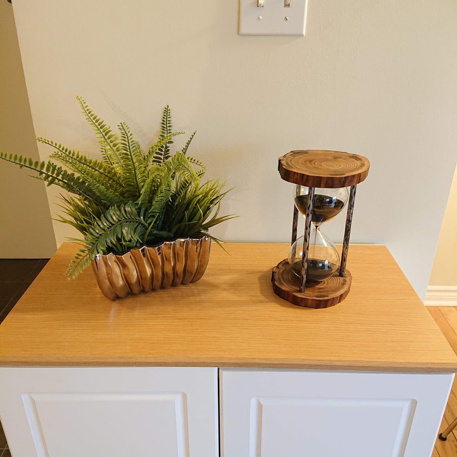 Live Edge Butternut Sand Timer Relaxation and Home Décor (15 or 30min)