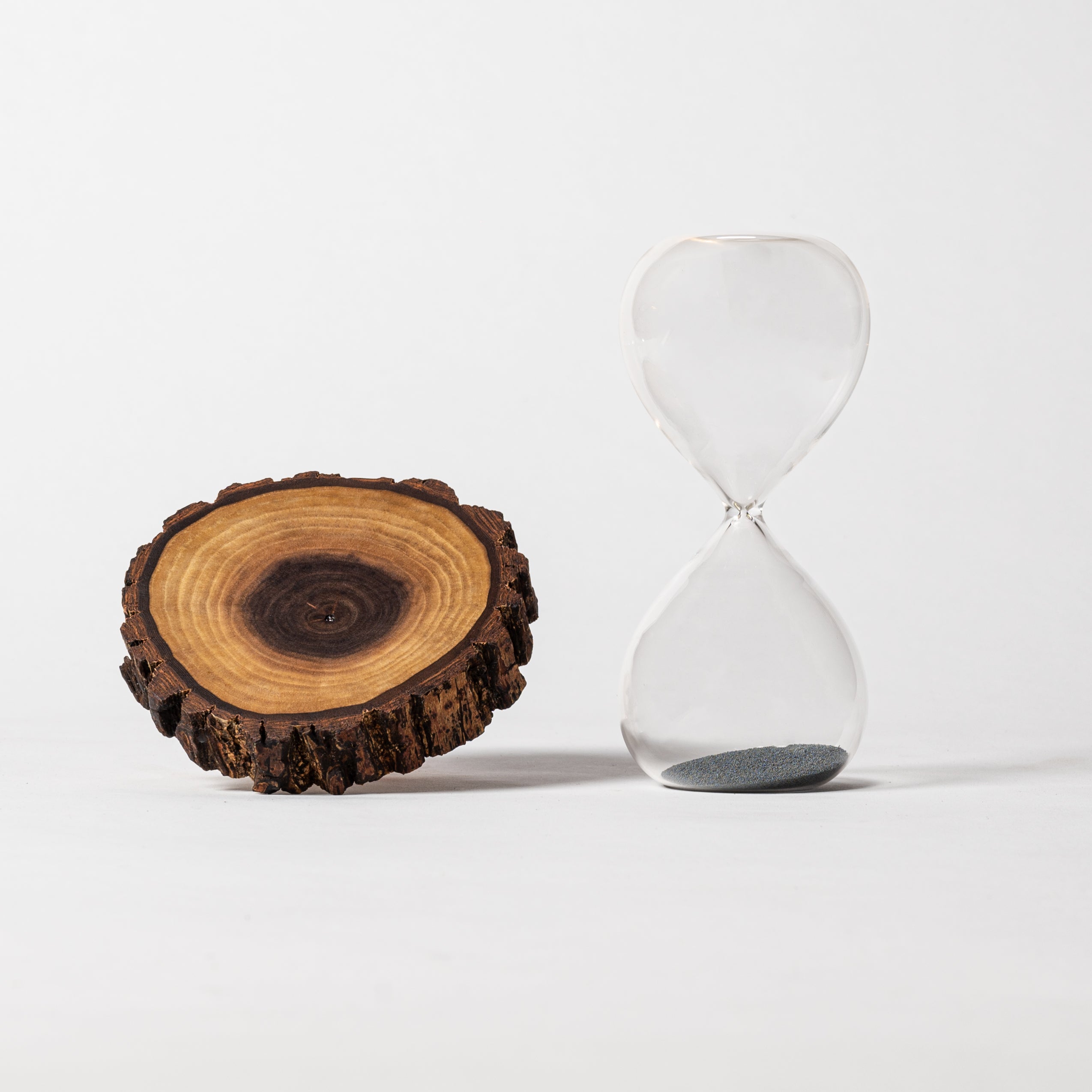 Unique Magnetic Sand Timer On Live Edge Walnut Base Handcrafted Home D Blackswan Hourglass 7920